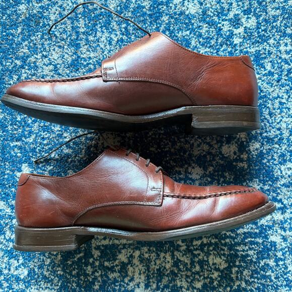 Allen Edmonds Powell Derby Shoe Brown Split Toe Size Mens 11 - Picture 2 of 5